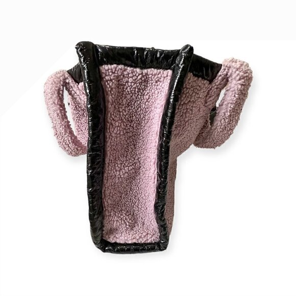 Stand Studio faux shearling tote bag, pink, one size - Picture 6 of 13